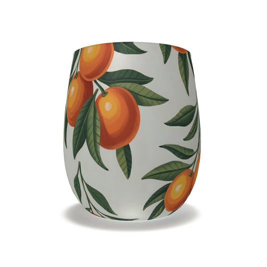 Elegant Citrus Orange Glassware for Mediterranean Vibes