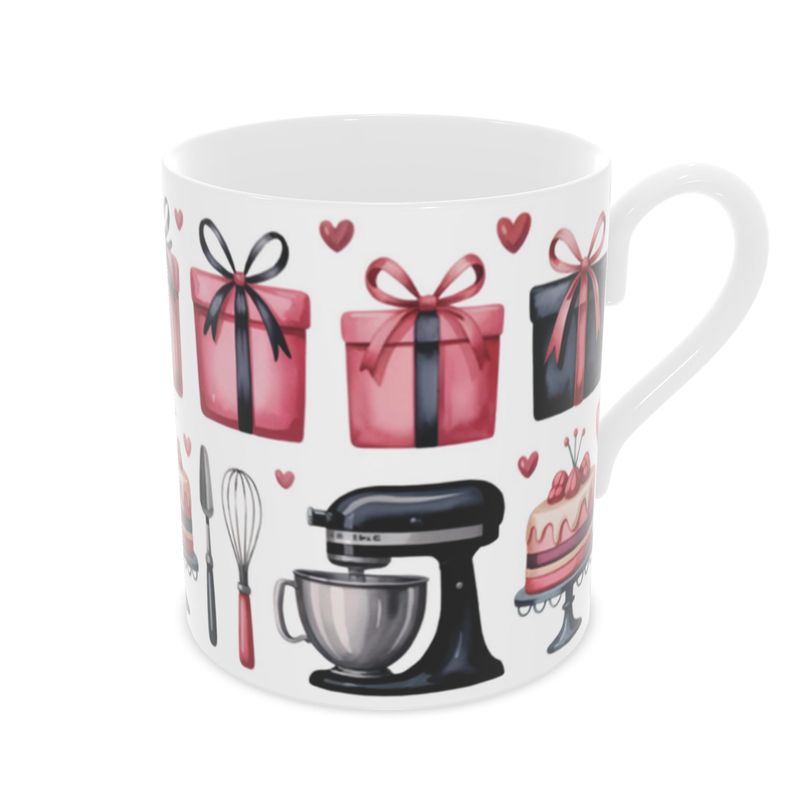The Bakers Mug - Bone China Coffee Cup for Baking Enthusiasts