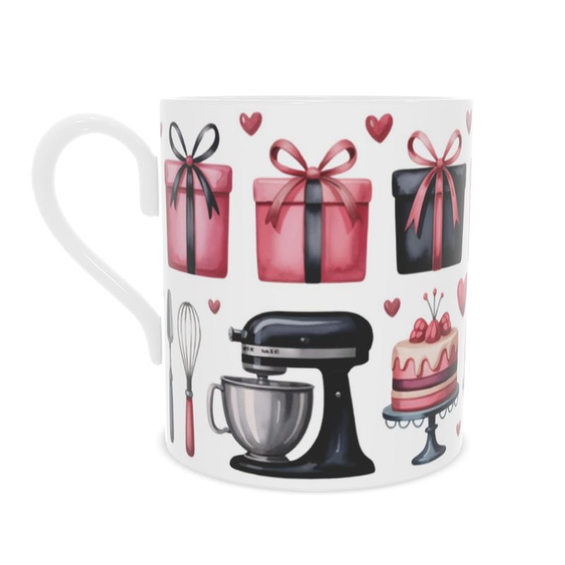 The Bakers Mug - Bone China Coffee Cup for Baking Enthusiasts