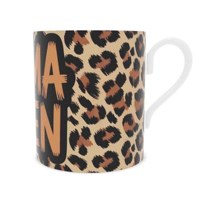Leopard Print "Drama Queen Mug" - Unique Bone China Mug
