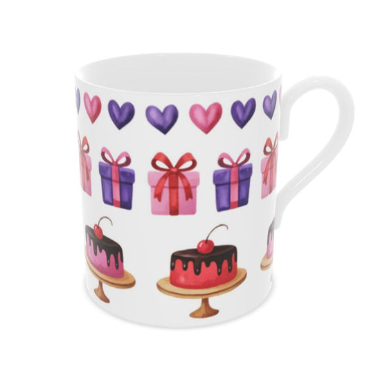 Vintage Inspired Fine Bone China Mug for Afternoon Tea Time