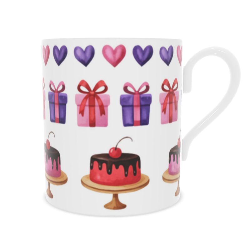 Vintage Inspired Fine Bone China Mug for Afternoon Tea Time