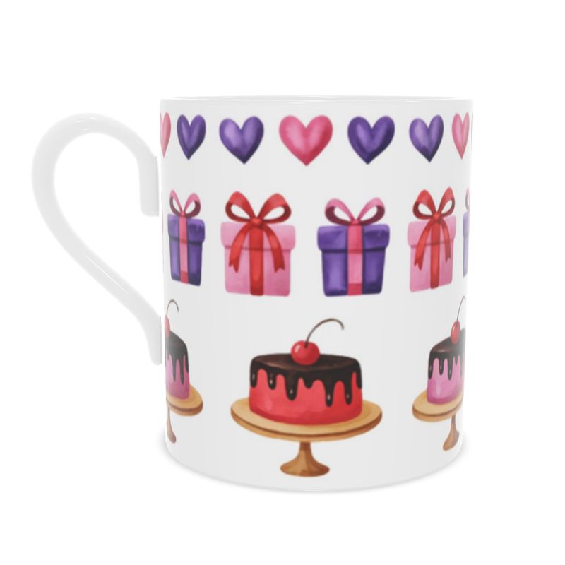 Vintage Inspired Fine Bone China Mug for Afternoon Tea Time
