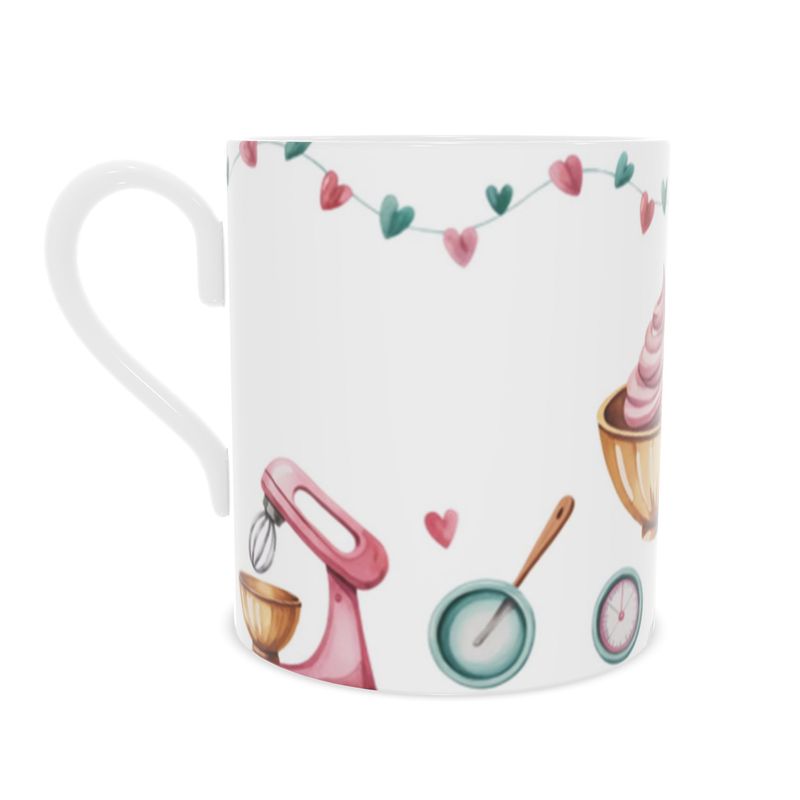 Elegant Baking Goddess Mug - Fine Bone China