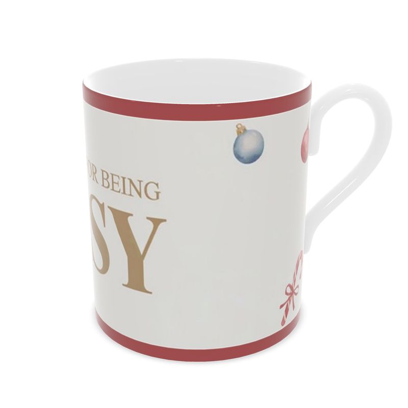 Christmas Is For Being Tipsy, Holiday Cheers Bone China Mug