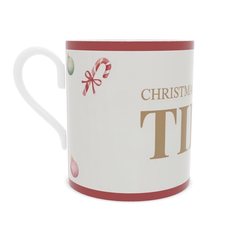 Christmas Is For Being Tipsy, Holiday Cheers Bone China Mug