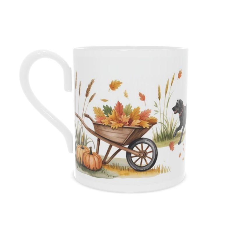 Vintage Style Fall Garden Bone China Mug Gardeners Gift