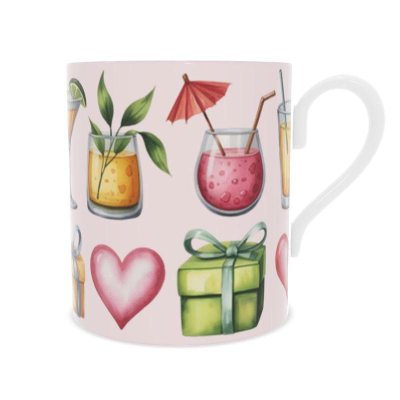 Chic Girls Night In Cocktails Mug - Elegant Bone China Cup