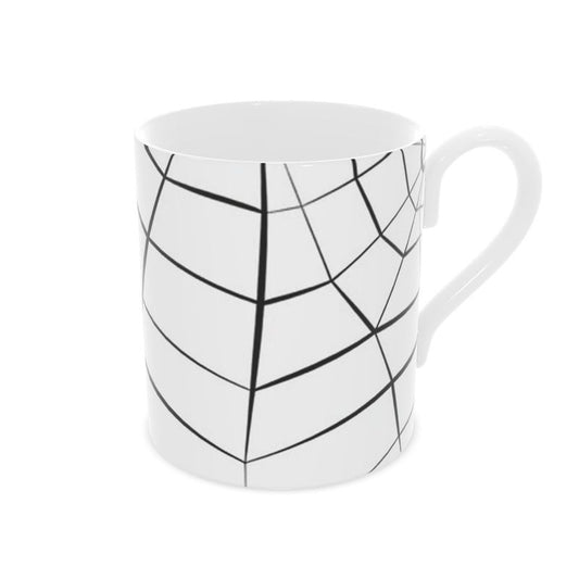 Spooky Spider Web Bone China Mug - Halloween Kitchen Decor