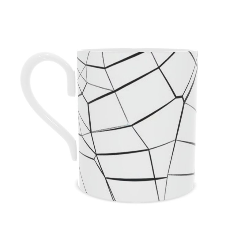 Spooky Spider Web Bone China Mug - Halloween Kitchen Decor