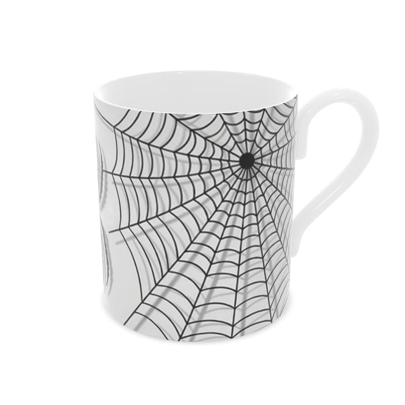 Halloween Spiders and Webs Bone China Mug - Creepy Crawly Drinkware