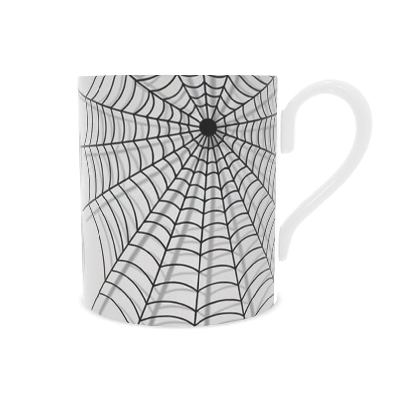Halloween Spiders and Webs Bone China Mug - Creepy Crawly Drinkware