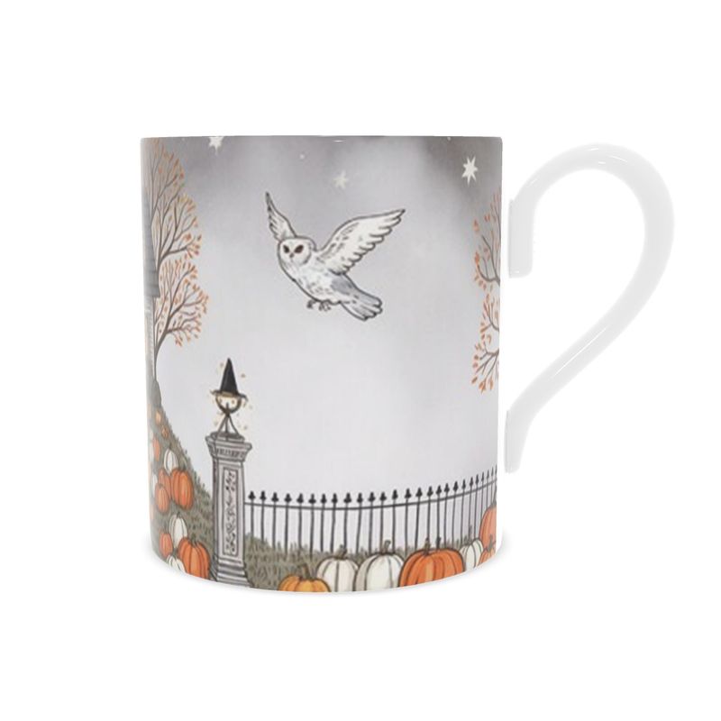 Cute Trick or Treat Bone China Mug - Perfect for Halloween