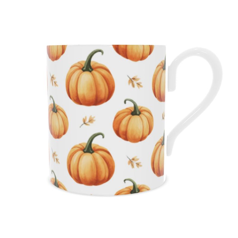 Bone China Halloween Mug with Pumpkins - Festive Drinkware