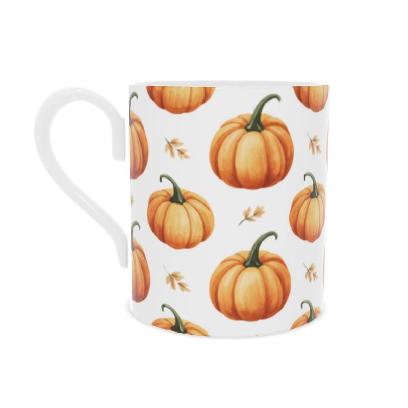 Bone China Halloween Mug with Pumpkins - Festive Drinkware