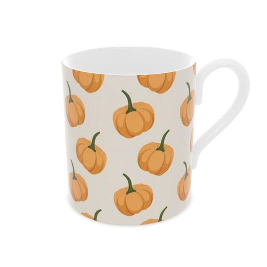 Handmade Halloween Pumpkins Bone China Mug - Unique Gift Idea