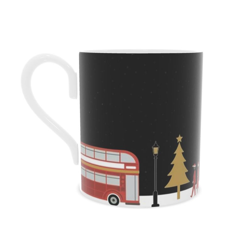Christmas in London Ceramic Mug - Holiday Souvenir Gift