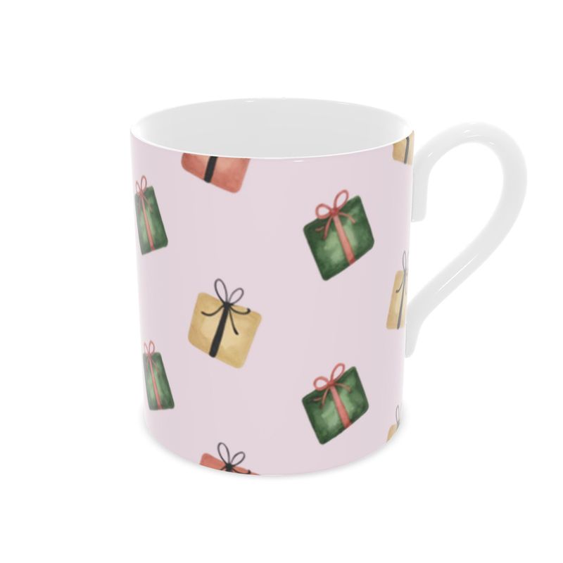 Unique Christmas Present Design Mug in Bone China - Gift for Her or Him