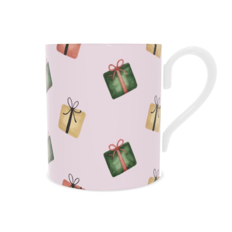 Unique Christmas Present Design Mug in Bone China - Gift for Her or Him