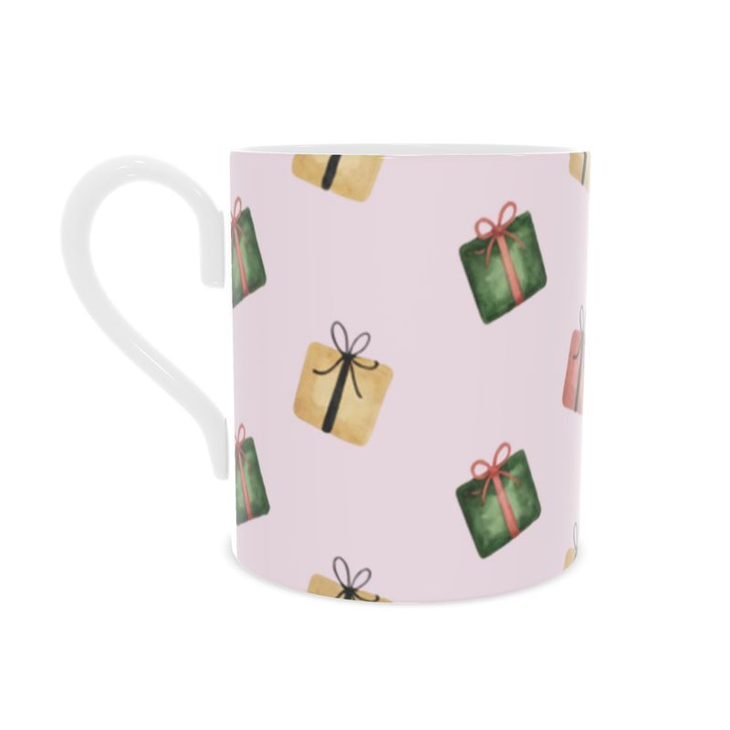 Unique Christmas Present Design Mug in Bone China - Gift for Her or Him