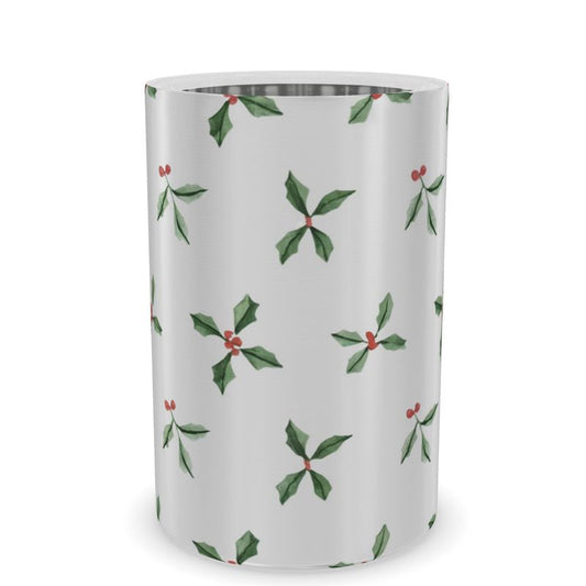 Luxury Holly Christmas Wine Cooler - Elegant Table Centerpiece
