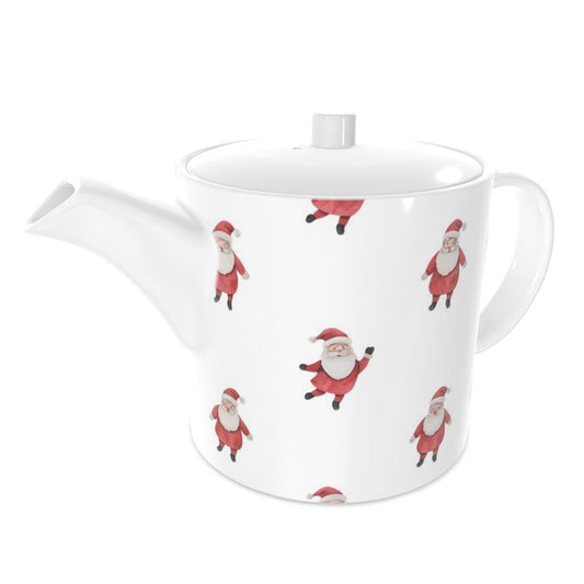 Unique Santa Claus Christmas Tea Pot - Elegant Bone China Gift Idea