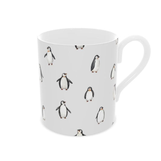 Holiday Penguin Bone China Mug - Christmas Kitchen Decor
