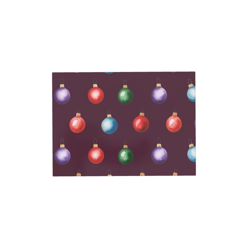 Burgundy Christmas Baubles Serving Platter