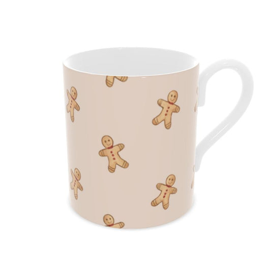 Vintage Style Gingerbread Man Mug - Fine Bone China Tea Cup