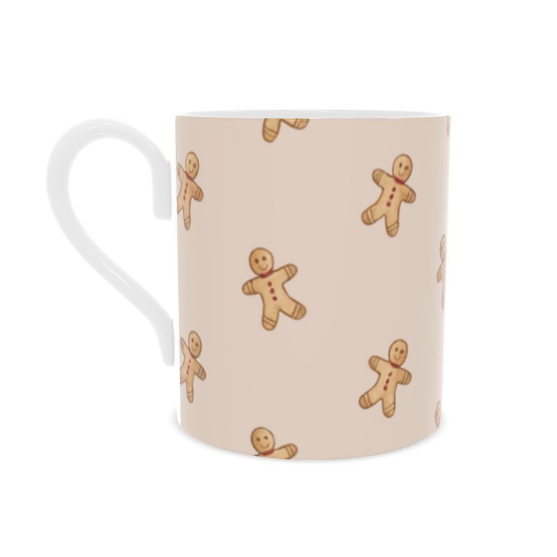 Vintage Style Gingerbread Man Mug - Fine Bone China Tea Cup