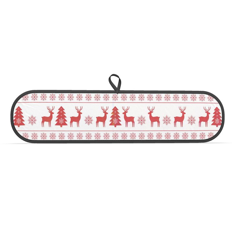 Vintage Inspired Stag Print Oven Gloves Set - Double Thick Potholders