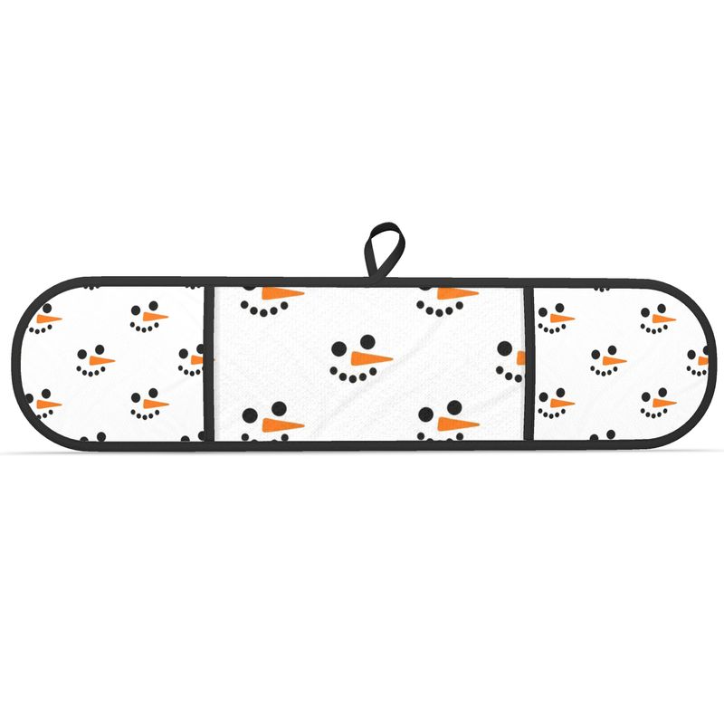 Festive Snowmen Double Oven Gloves for Christmas Cooking