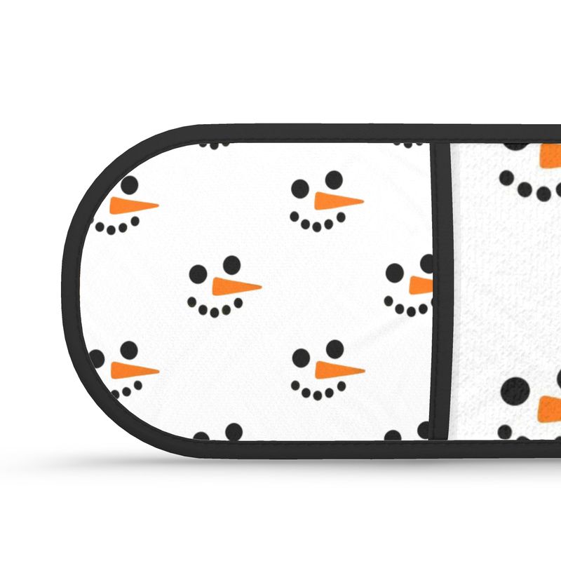 Festive Snowmen Double Oven Gloves for Christmas Cooking