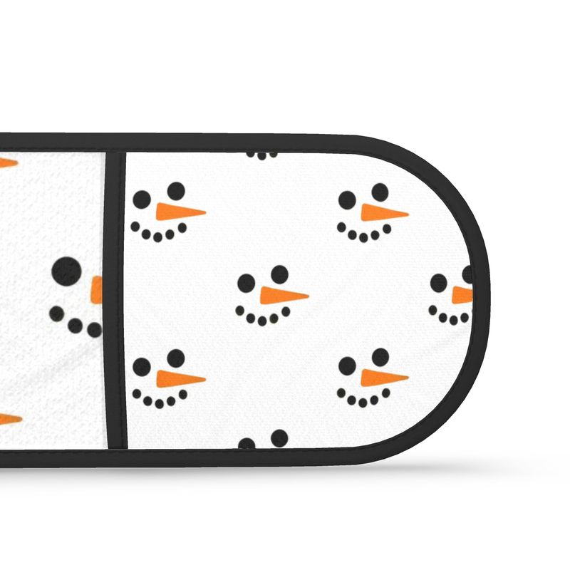 Festive Snowmen Double Oven Gloves for Christmas Cooking
