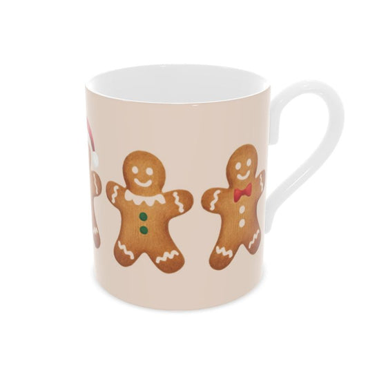 Vintage Style Christmas Gingerbread Man Ceramic Mug