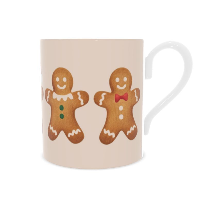 Vintage Style Christmas Gingerbread Man Ceramic Mug