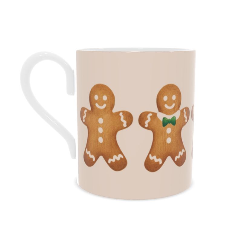 Vintage Style Christmas Gingerbread Man Ceramic Mug