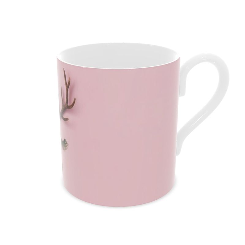 Festive Christmas Reindeer Bone China Mug