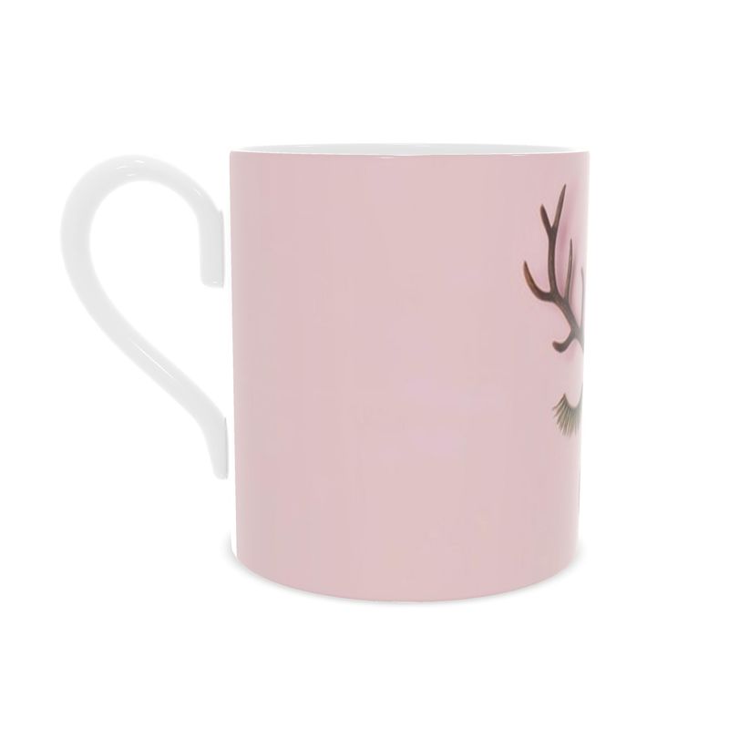 Festive Christmas Reindeer Bone China Mug