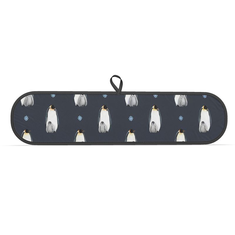 Festive Penguin Double Oven Mitts for Christmas Cooking