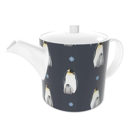 Luxury Bone China Tea Pot with Penguin Design - Perfect for Christmas Gifts