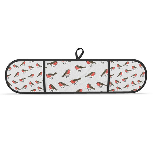 Festive Holiday Robins Double Oven Gloves - Christmas Kitchen Decor