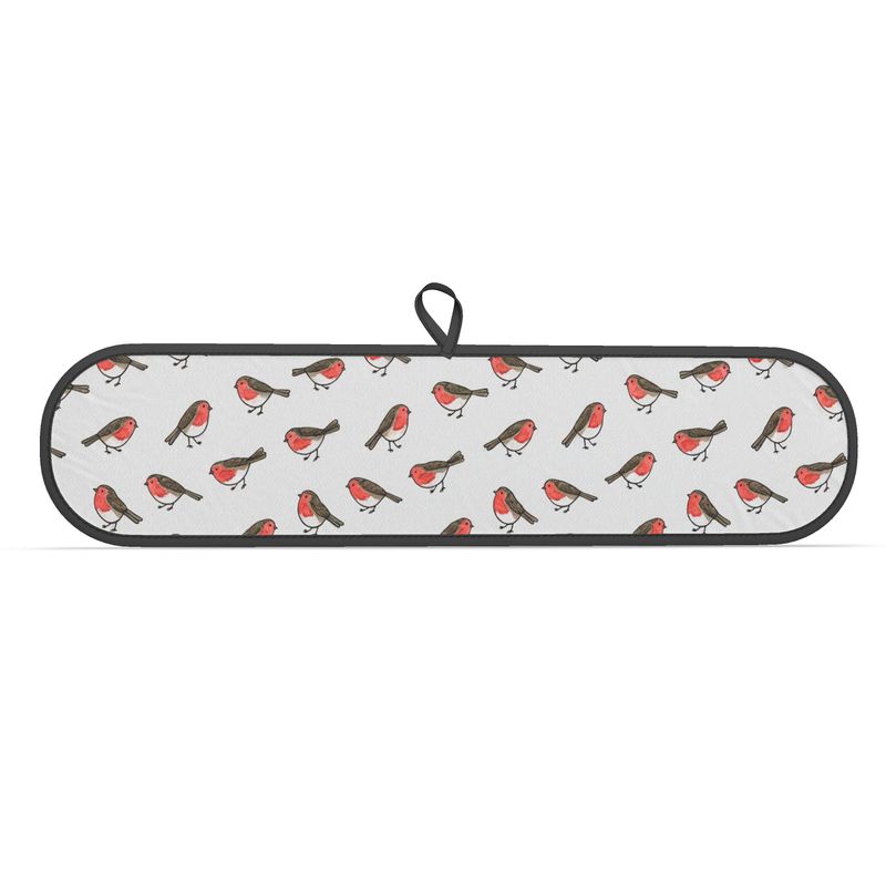 Festive Holiday Robins Double Oven Gloves - Christmas Kitchen Decor