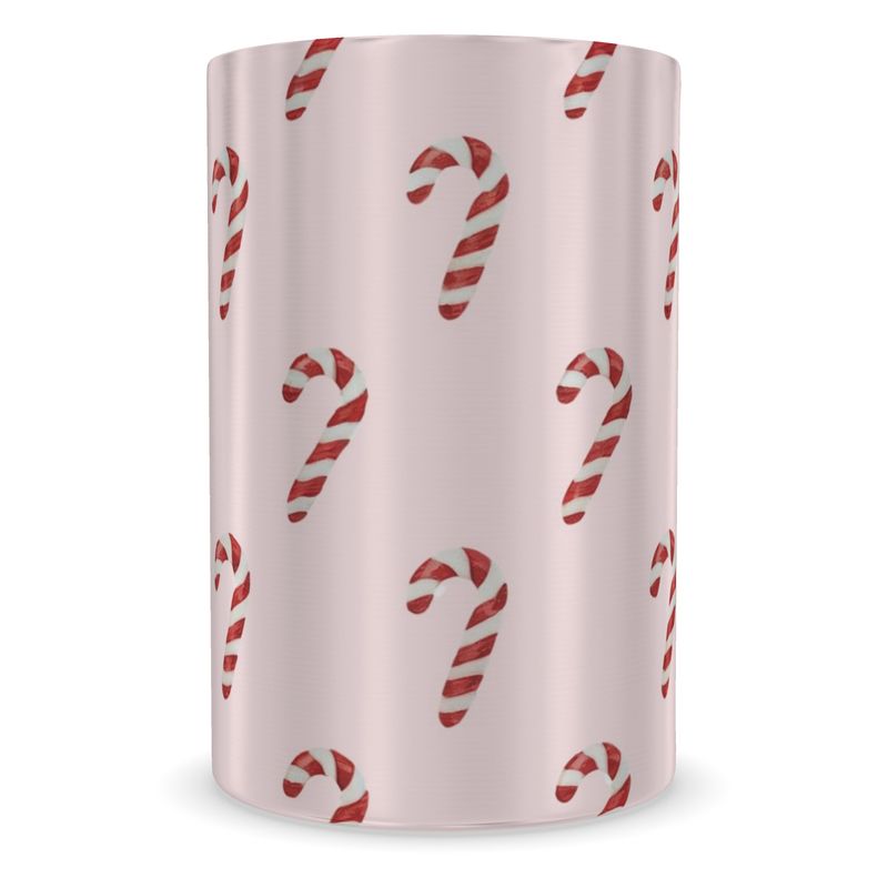 Elegant Christmas Wine Chiller in Pink Candy Cane Design - Luxury Holiday Decor