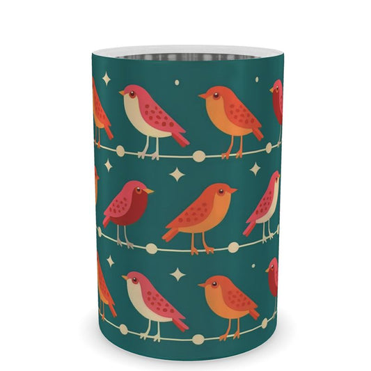 Festive Robin Themed Wine Chiller - Luxury Christmas Decor