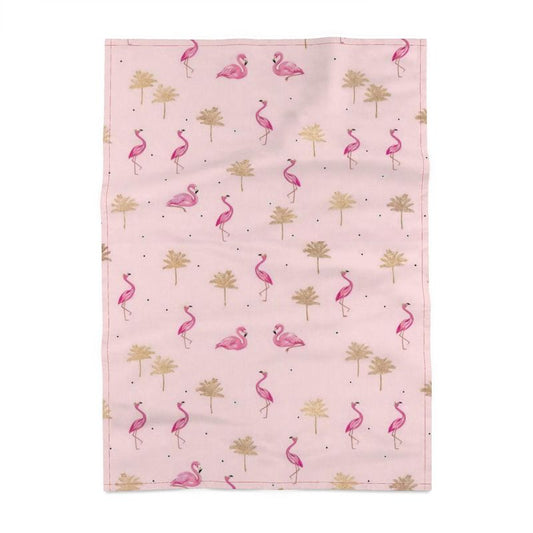 Charming Pink Flamingo Tea Towel - Tropical Home Décor