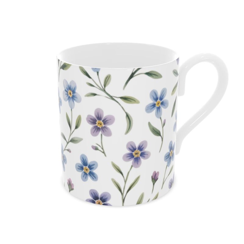 Cottage Floral Fine Bone China Mug - Perfect Gift