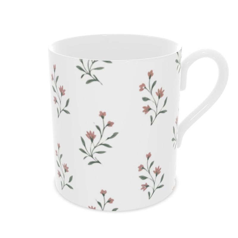 Charming Cottage Garden Fine Bone China Mug - Elegant Floral Design