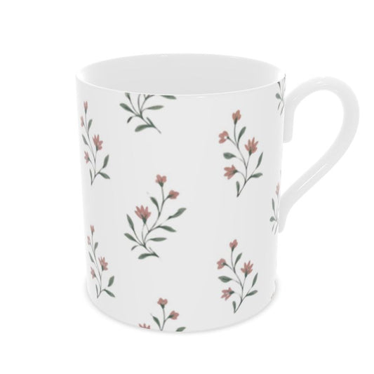 Charming Cottage Garden Fine Bone China Mug - Elegant Floral Design