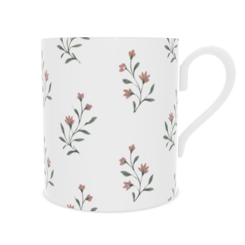 Charming Cottage Garden Fine Bone China Mug - Elegant Floral Design